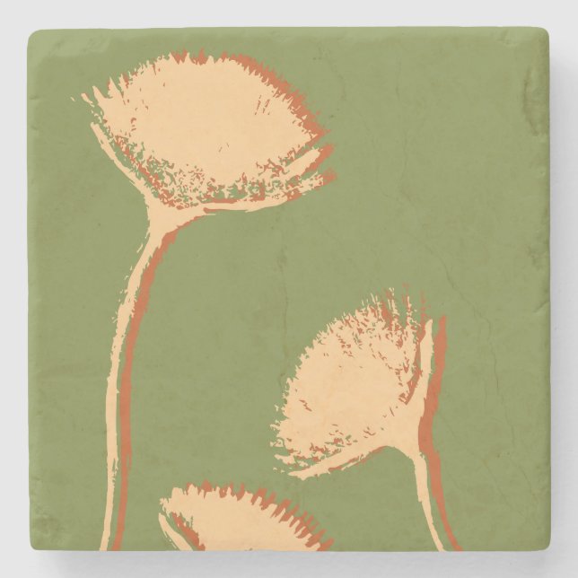 Dandelion Pop Steinuntersetzer (Vorderseite)