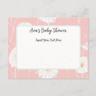 Dandelion Puff Pink Post Card Einladungen