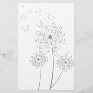 Dandelion purer moderner Blume Briefpapier