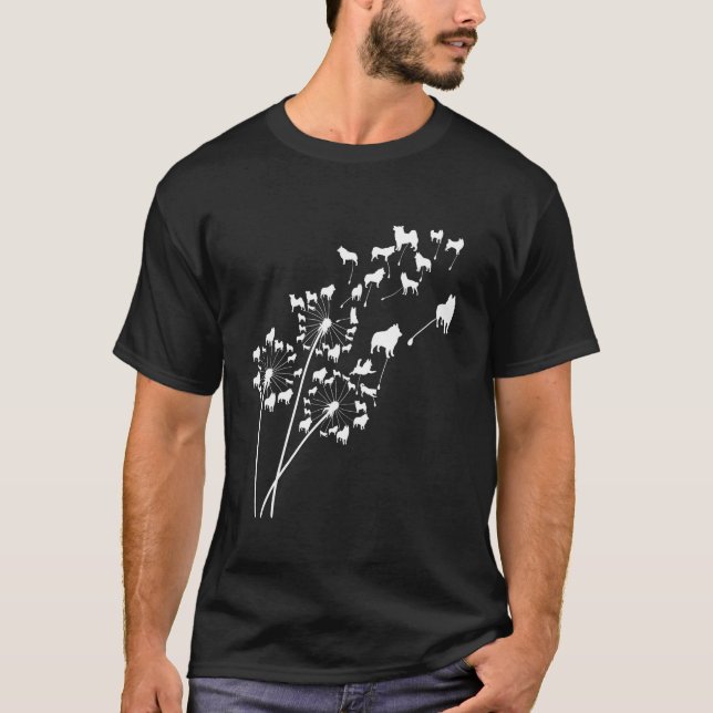 Dandelion Schipperke Blume Floral Schipperke Tree T-Shirt (Vorderseite)