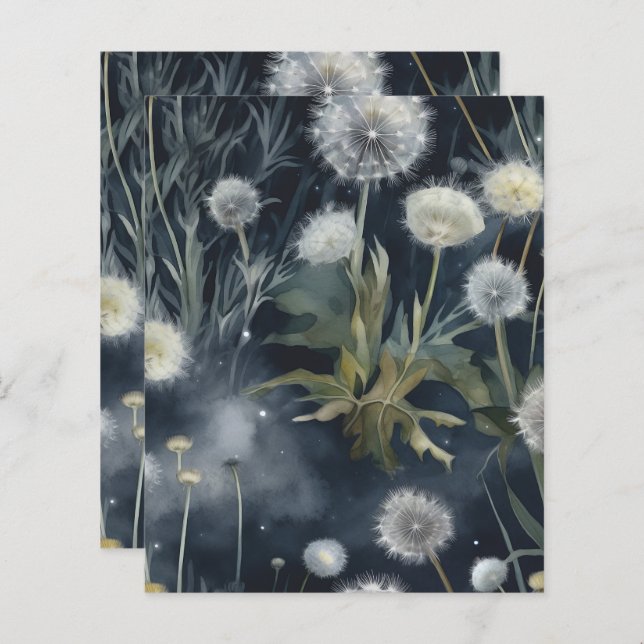 Dandelion Scrapbook Paper (Vorne/Hinten)
