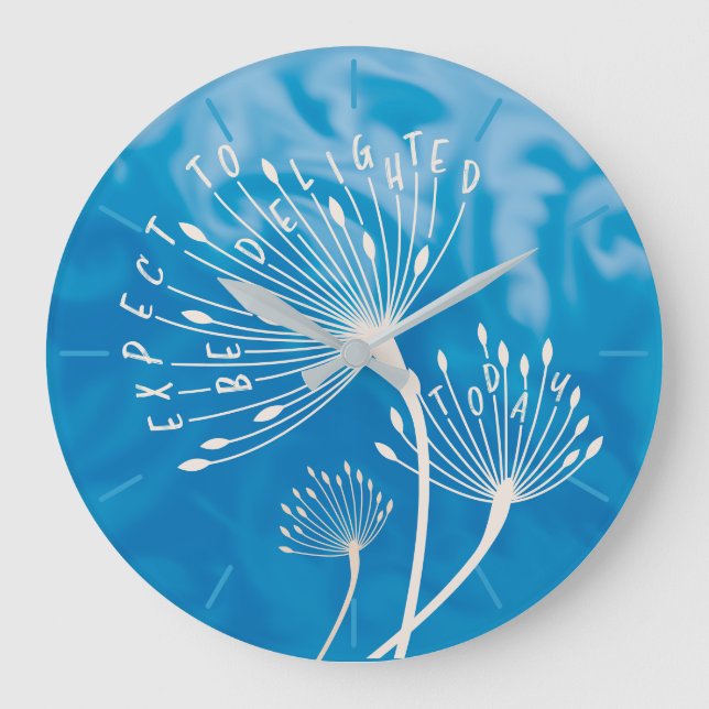 Dandelion Seeds Inspiration Positiv Große Wanduhr (Vorderseite)