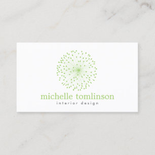 DANDELION STERNEXPLOSION LOGO in FRESH GREEN Visitenkarte