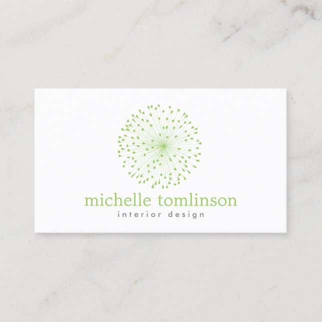 DANDELION STERNEXPLOSION LOGO in FRESH GREEN Visitenkarte (Vorderseite)