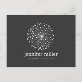DANDELION STERNEXPLOSION LOGO in WHITE Customizabl Postkarte