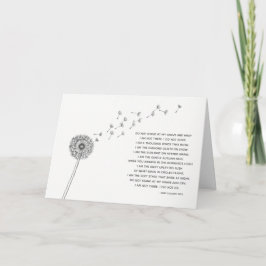 Dandelion Sympathy Card für den Verlust Karte