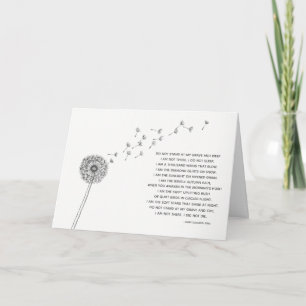 Dandelion Sympathy Card für den Verlust Karte