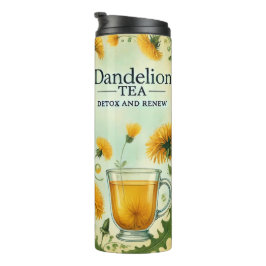 Dandelion Tea Design AI Art Thermosbecher