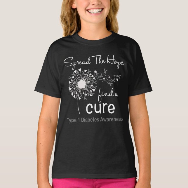 Dandelion Typ 1 Diabetes T-Shirt (Vorderseite)