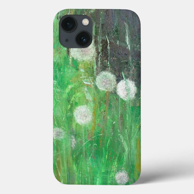 Dandelion Uhren im Grass 2008 Öl auf Leinwand Case-Mate iPhone Hülle (Rückseite)