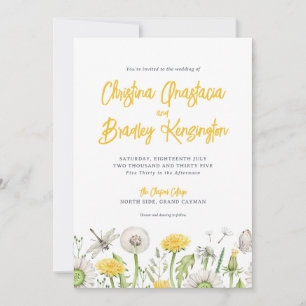 Dandelion Wildblume Garden Wedding Einladung