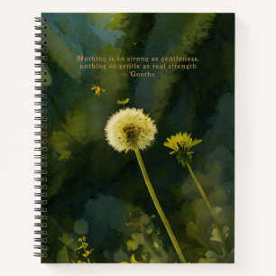 Dandelion Wildblume Weed Goethe LifeQuote Journal Notizbuch