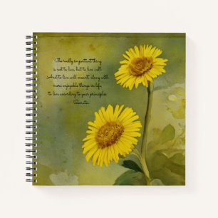 Dandelion-Wildblumen Sokrates Quote Journal Notizbuch