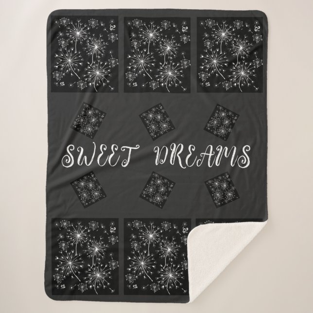 Dandelion, wilde Blume und Honigbienen Sherpadecke (Vorderseite)