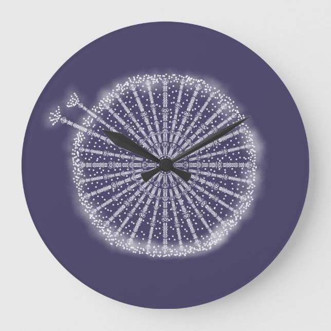 Dandelion Wises Große Wanduhr (Vorderseite)