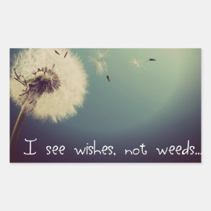 Dandelion Wises Rechteckiger Aufkleber