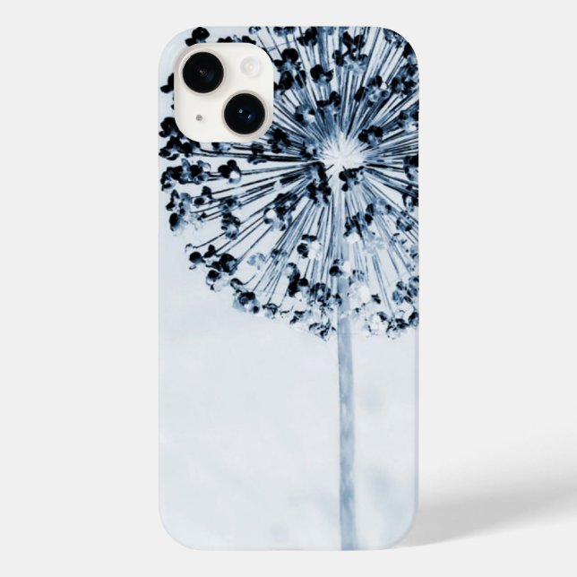 Dandelion wünscht Chic Blue Custom Floral Case-Mate iPhone Hülle (Rückseite)