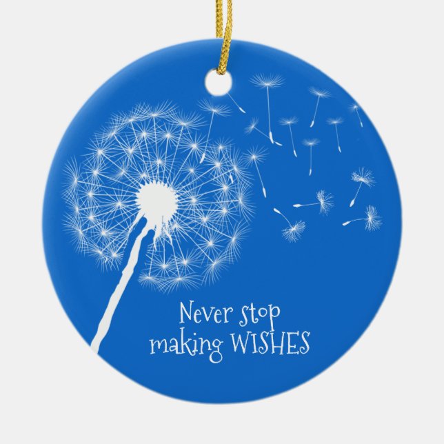 Dandelion wünscht Design Keramik Ornament (Vorne)