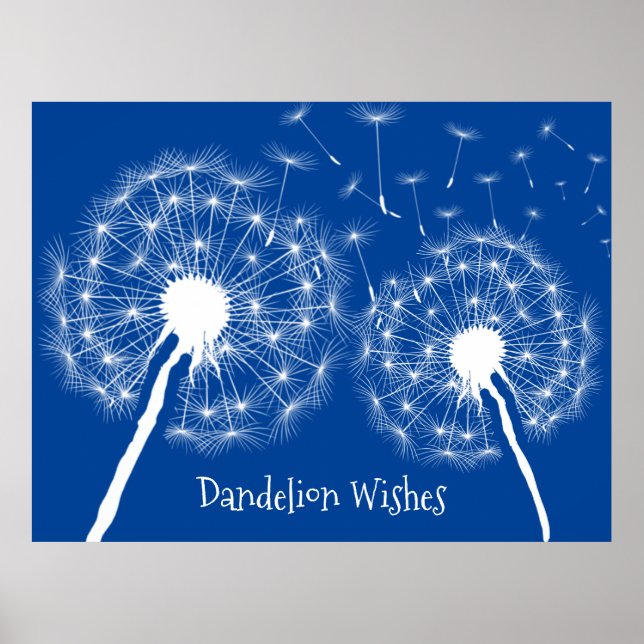 Dandelion wünscht Design Poster (Vorne)