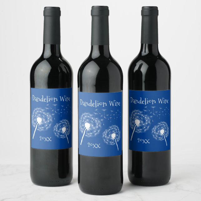 Dandelion wünscht Design Wine Label Weinetikett (Flaschen)