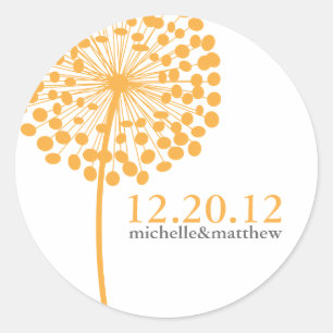 Dandelion wünscht Gastgeschenk Hochzeit Stickers