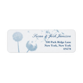 Dandelion wünscht Hochzeit auf weich Aquamarin, La