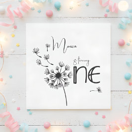 Dandelion zum ersten Geburtstag Serviette