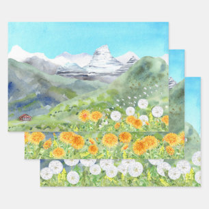 Dandelions Bergwelt Geschenkpapier Set