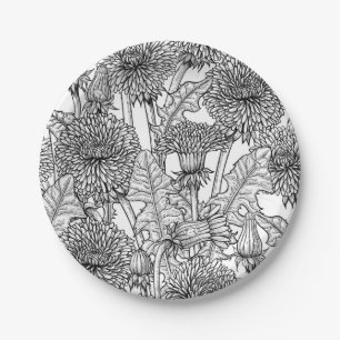 Dandelions, Black and White Pappteller