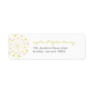 Dandelions Liebe Niedliche Sommer-Hochzeitsplattfo