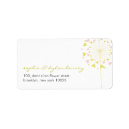 Dandelions Liebe Niedliche Sommer-Hochzeitsplattfo Adressaufkleber