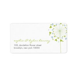Dandelions Liebe Niedliche Sommer-Hochzeitsplattfo Adressaufkleber