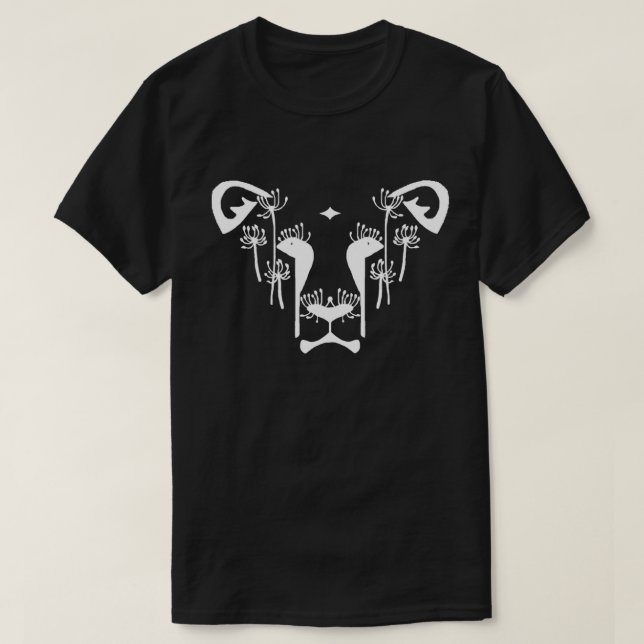 Dandi Löwe-großer Logo-T - Shirt (Schwarzes) (Design vorne)