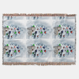 Dandie Dinmont Christmas Decke