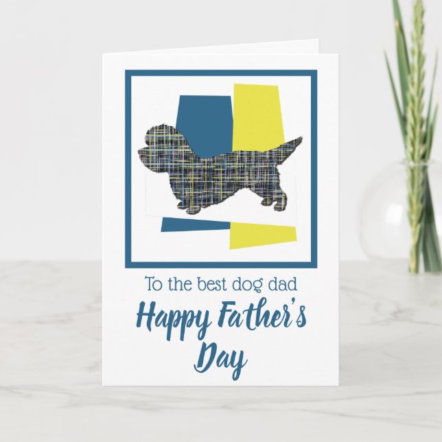 Dandie Dinmont Dog TriColor Father's Day Card Karte (Vorderseite)