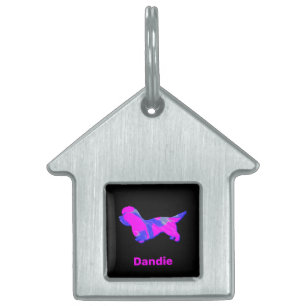Dandie Dinmont Terrier Crazy Hot Pink und Blue Tiermarke