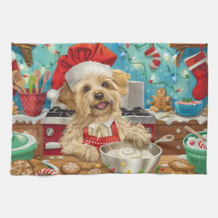 Dandie Dinmont Terrier Holiday Baking: Weihnachten Geschirrtuch
