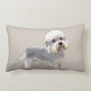 Dandie Dinmont Terrier Malerei Original Hund Kunst Lendenkissen