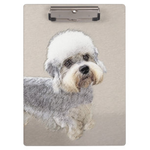 Dandie Dinmont Terrier Malerei Originale Hundekuns Klemmbrett