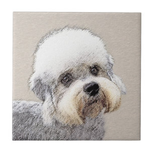Dandie Dinmont Terrier Painting Original Dog Art Fliese