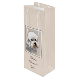 Dandie Dinmont Terrier Painting Original Dog Art Geschenktüte Für Weinflaschen