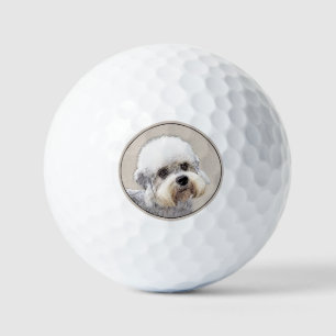 Dandie Dinmont Terrier Painting Original Dog Art Golfball