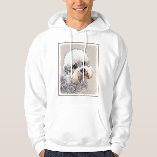 Dandie Dinmont Terrier Painting Original Dog Art Hoodie (Vorderseite)