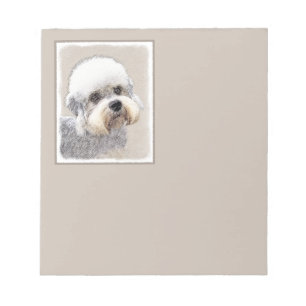 Dandie Dinmont Terrier Painting Original Dog Art Notizblock