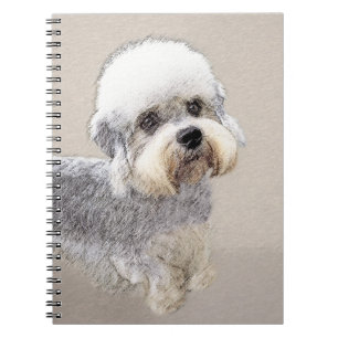 Dandie Dinmont Terrier Painting Original Dog Art Notizblock