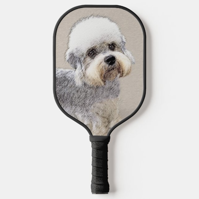 Dandie Dinmont Terrier Painting Original Dog Art Pickleball Schläger (Vorderseite)
