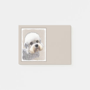 Dandie Dinmont Terrier Painting Original Dog Art Post-it Klebezettel