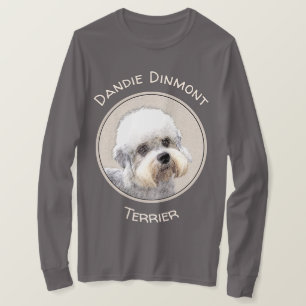 Dandie Dinmont Terrier Painting Original Dog Art T-Shirt
