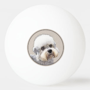 Dandie Dinmont Terrier Painting Original Dog Art Tischtennisball
