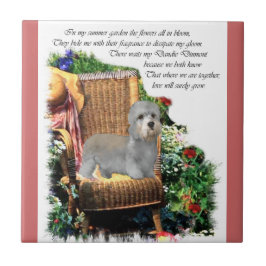 Dandie Dinmont Terrier Summer Garden Art Fliese